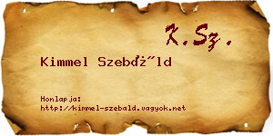 Kimmel Szebáld névjegykártya